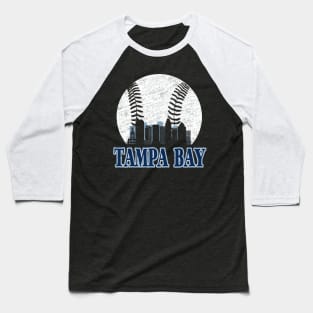 Vintage Tampa Bay Downtown City Skyline Baseball Gameday Baseball T-Shirt